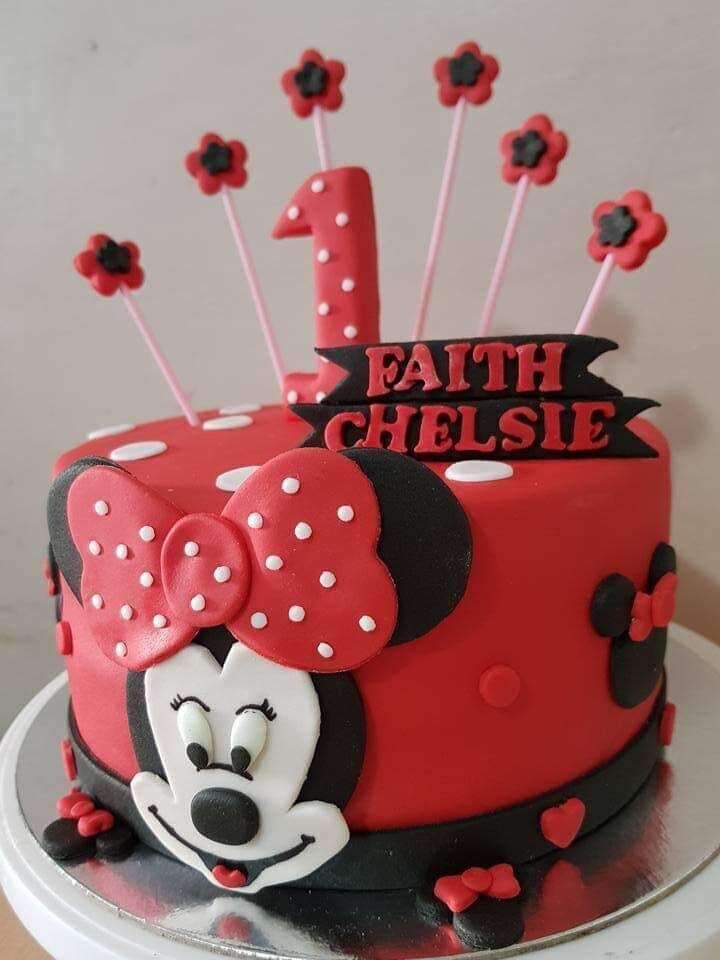 Minnie Mouse Theme Cake 11