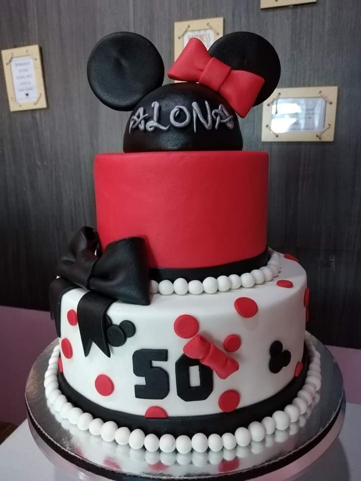 Minnie Mouse Theme Cake 2